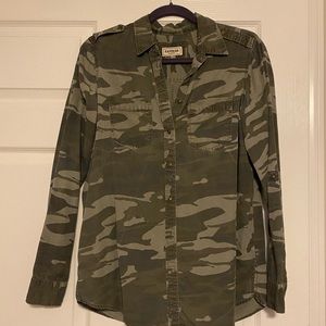 Express Boyfriend Army Green Shirt